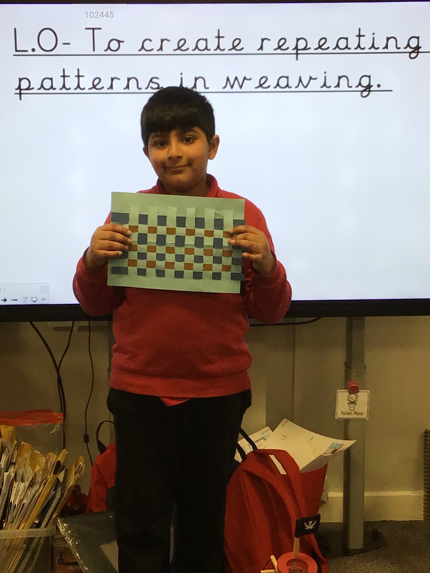 Image of Year 2 (Class 6) - Art - Weaving and Lucy Poskitt