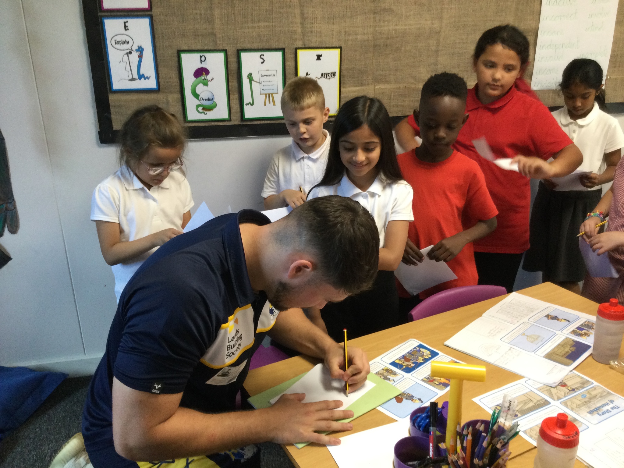 Image of Year 4 - P.E - Leeds Rhino's Player Visit