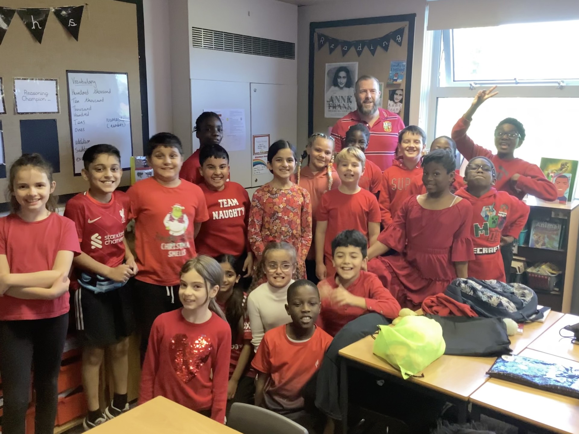 Image of Year 5 (Class 12) - Wear Red Day