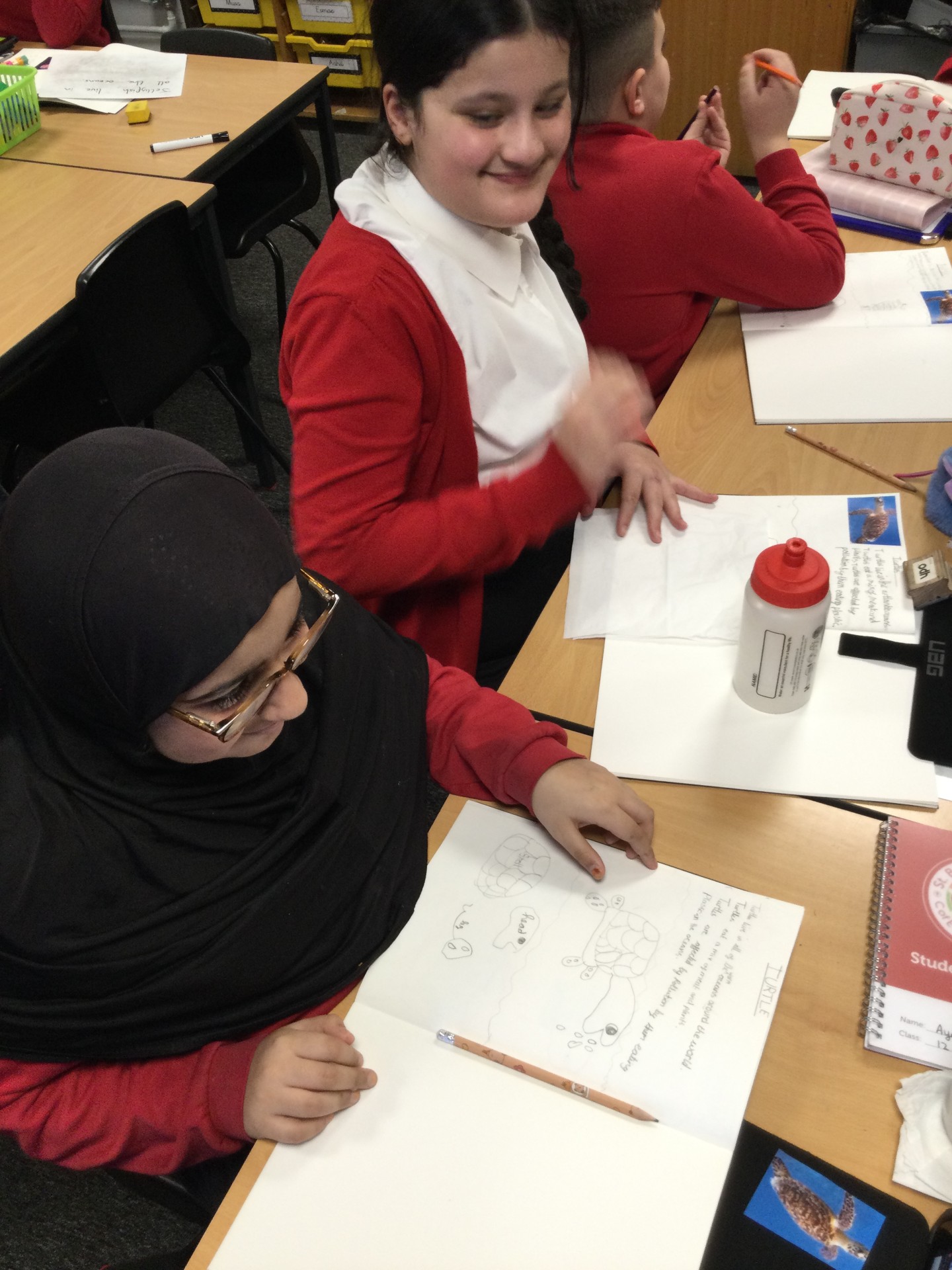 Image of Year 5 (Class 14) - Art - Sea Creature Drawings