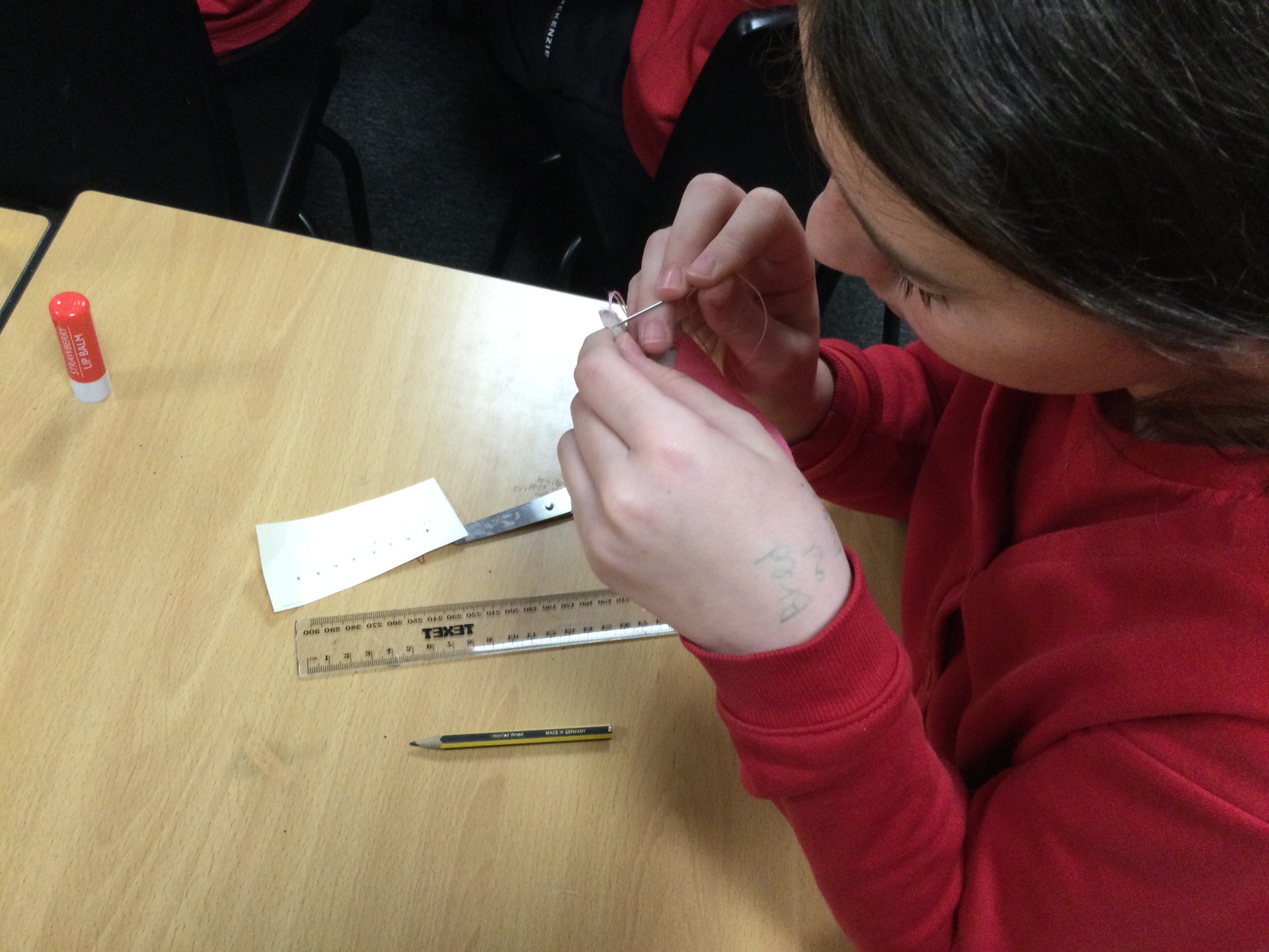 Image of Year 5 (Class 14) - Design Technology - Running Stitch