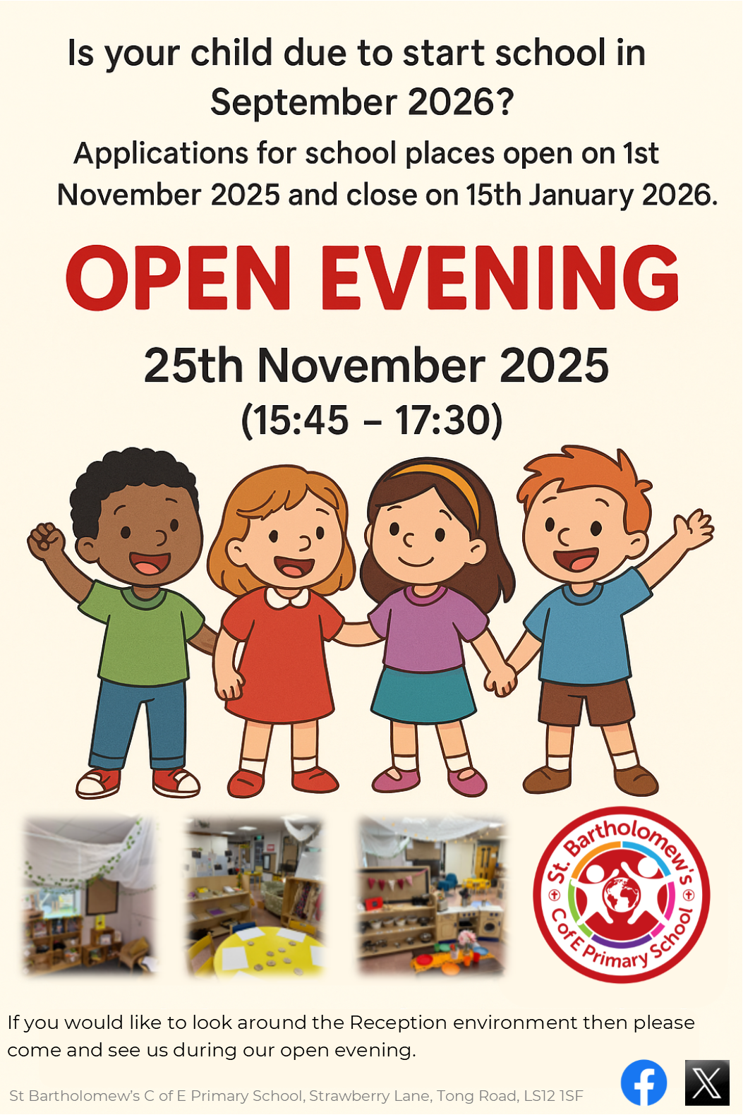 Image of Reception - Open Evening - Tuesday 25th November