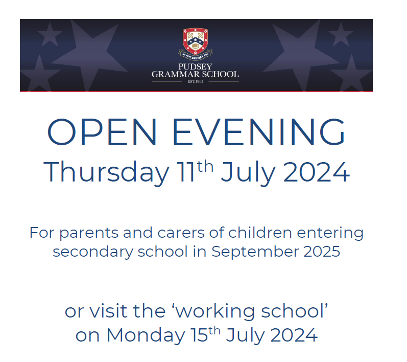 Image of Pudsey Grammar School - Open Day / Evening Information