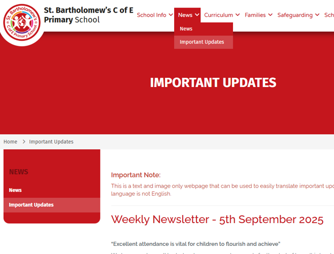 Image of FAO Families - Important Updates