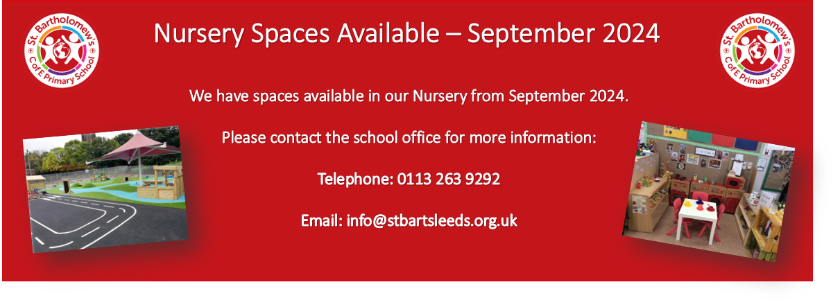 Image of Nursery Spaces Available - September 2024.