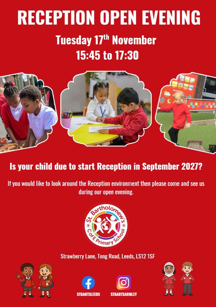 Image of Reception Open Evening - Tuesday 17th November