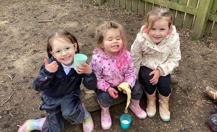St Bede's Nursery pupils during their Forest Friday activities