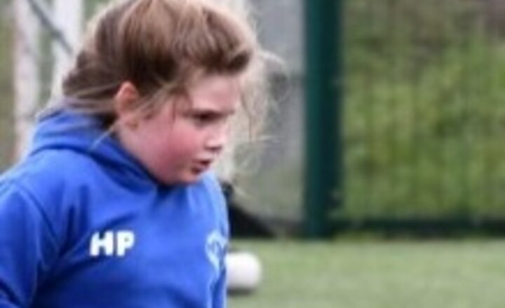 St Bede's pupil, Holly, taking part in the Gateshead football tournament