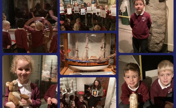 St Bede's pupils at the Captain Cook Museum