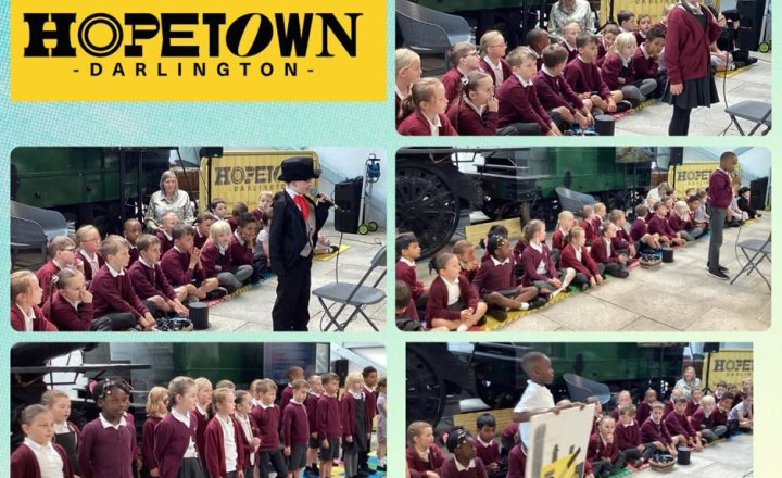 St Bede's performing at the event in Hopetown