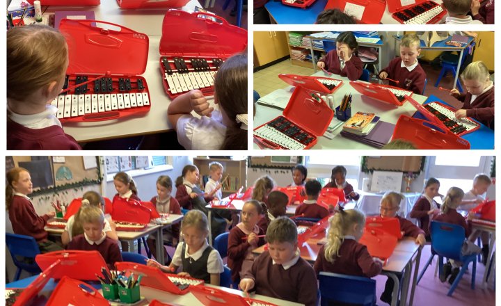 St Bede's, Year 3 pupils, exploring their music unit all about friendship