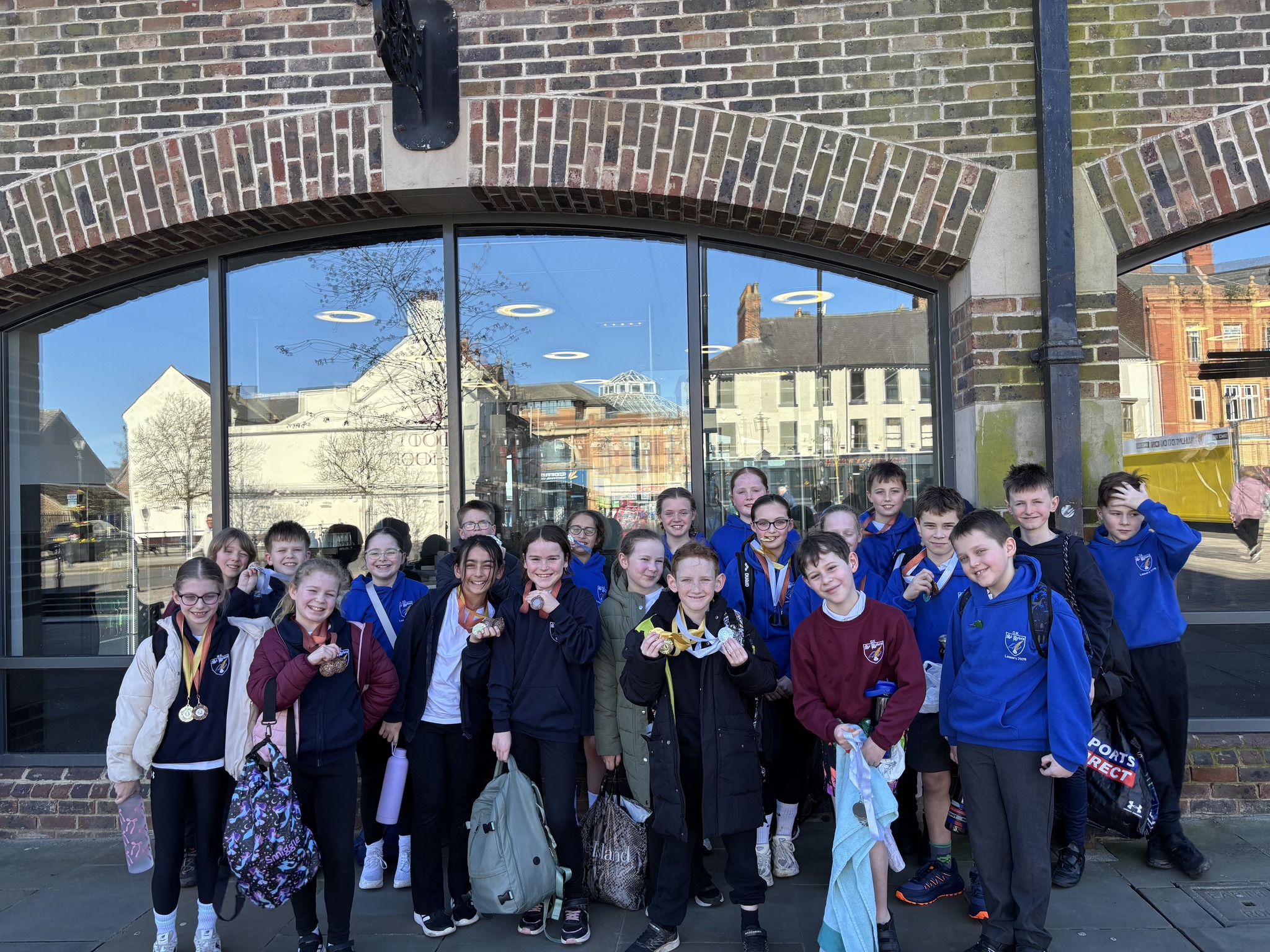 St Bede's Year 5 and Year 6 pupils at the Darlington Primary School Swimming Gala
