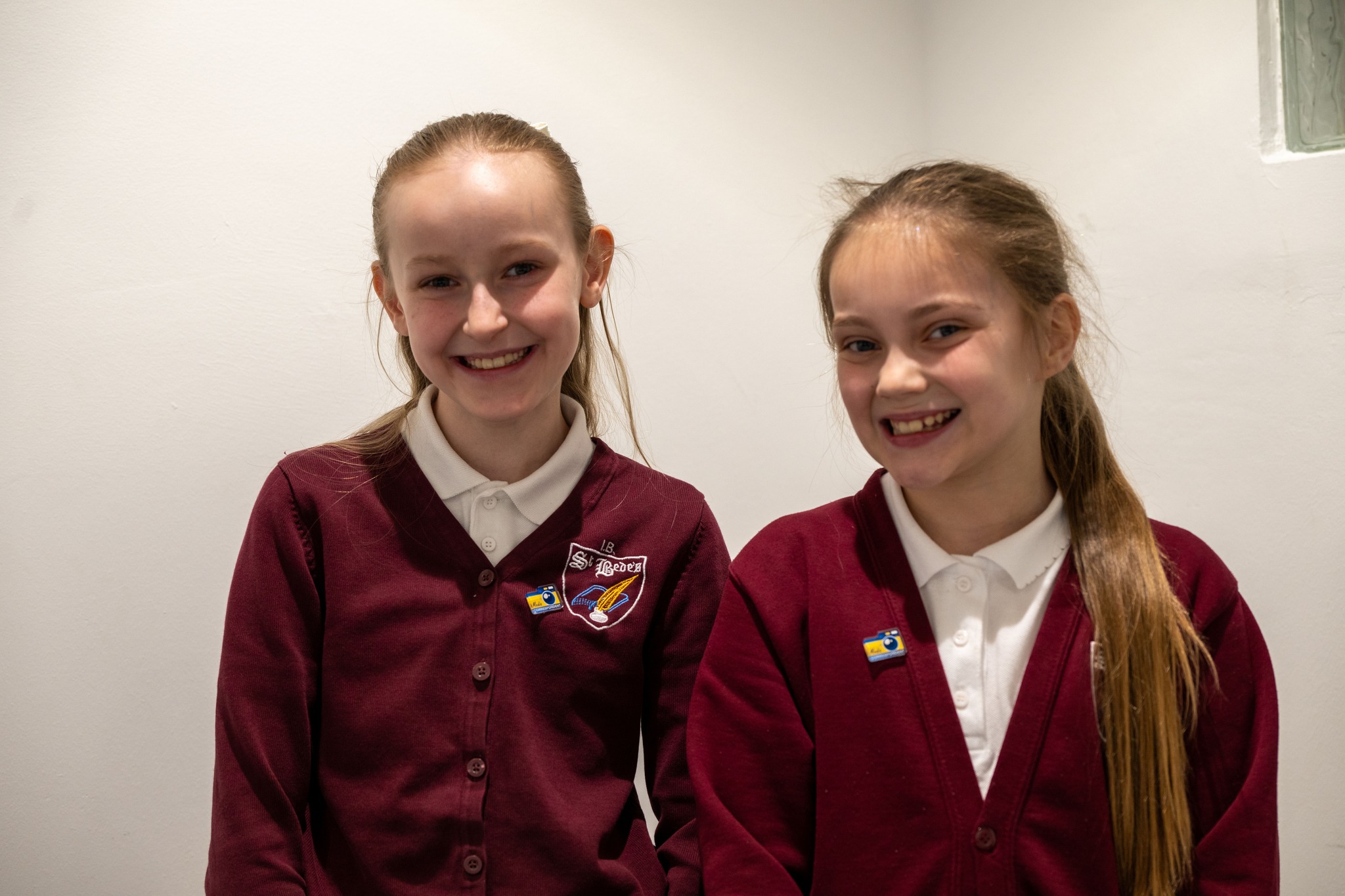 Newly appointed media correspondents with their badges