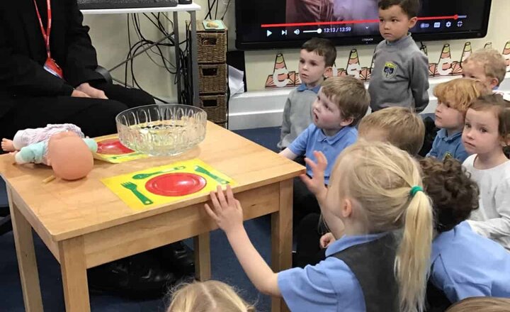 Image of Father Bill Visits Nursery
