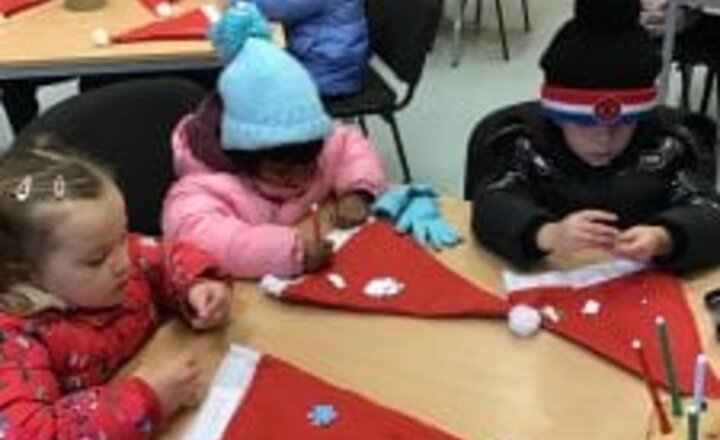 Image of Reception Visit Santa