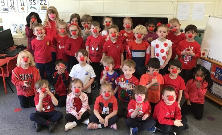 Image of Red Nose Day in Reception