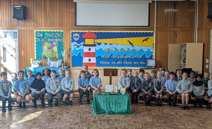 Image of Year 4 Celebration of the Word with parents