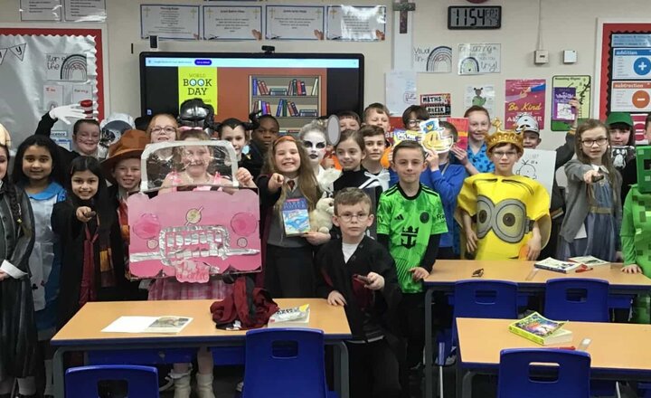 Image of Year 4 enjoying World Book Day