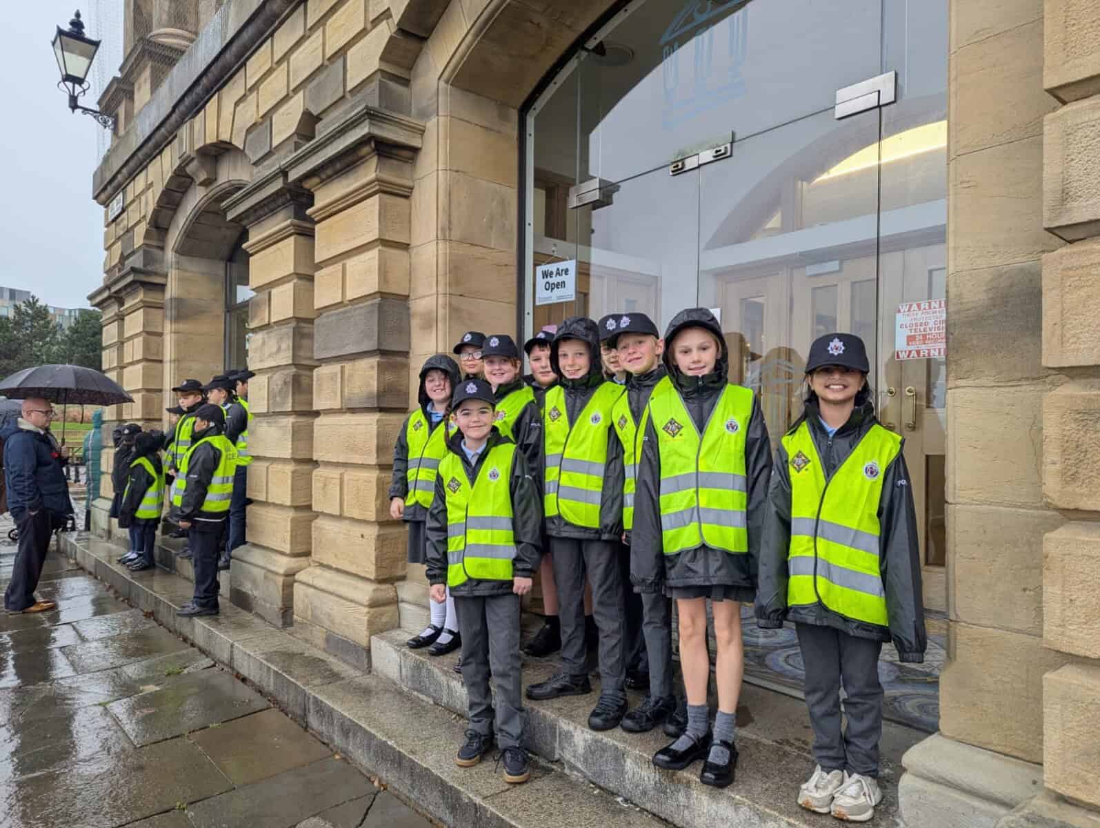 Image of Mini Police at Armistice Day remembrance event