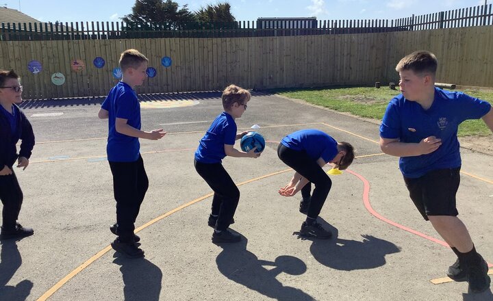 St Bega's Year 4 and 5 pupils having fun during their Joy of Moving session with Amy