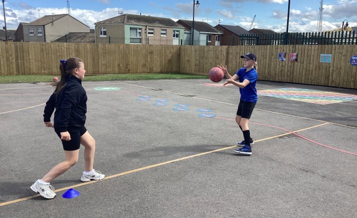St Bega's pupils enjoying their After School Netball Club 