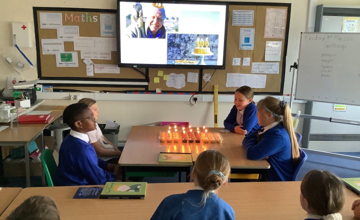 St Bega's, Year 4 and Year 5 pupils, celebrate Sir David Attenborough's 100th birthday with cakes and candles