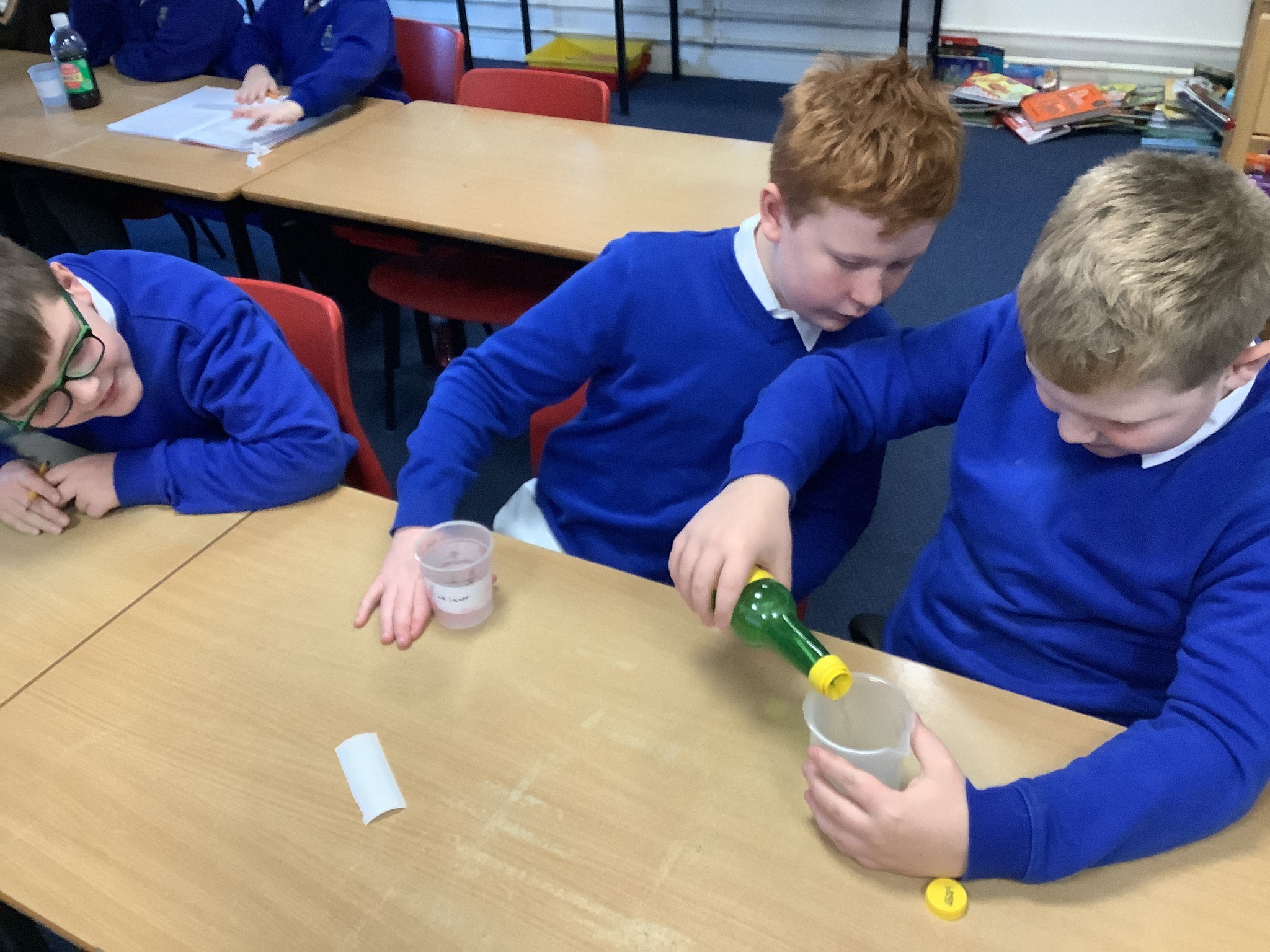 St Bega's Year 4 scientists investigating which liquids cause the most decay to our teeth!