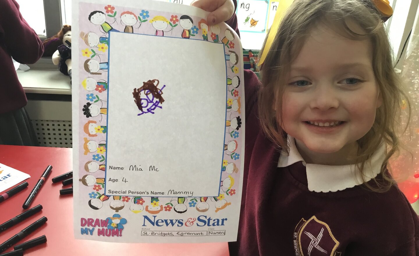 Image of Nursery’s Mother’s Day drawings throwback