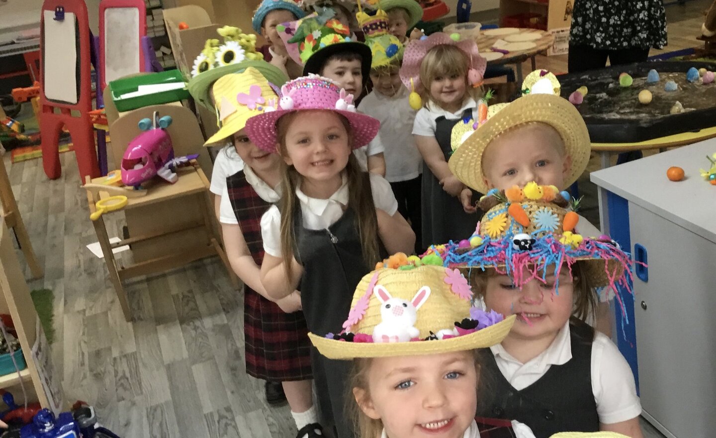 Image of Nursery’s Easter bonnet parade 2021