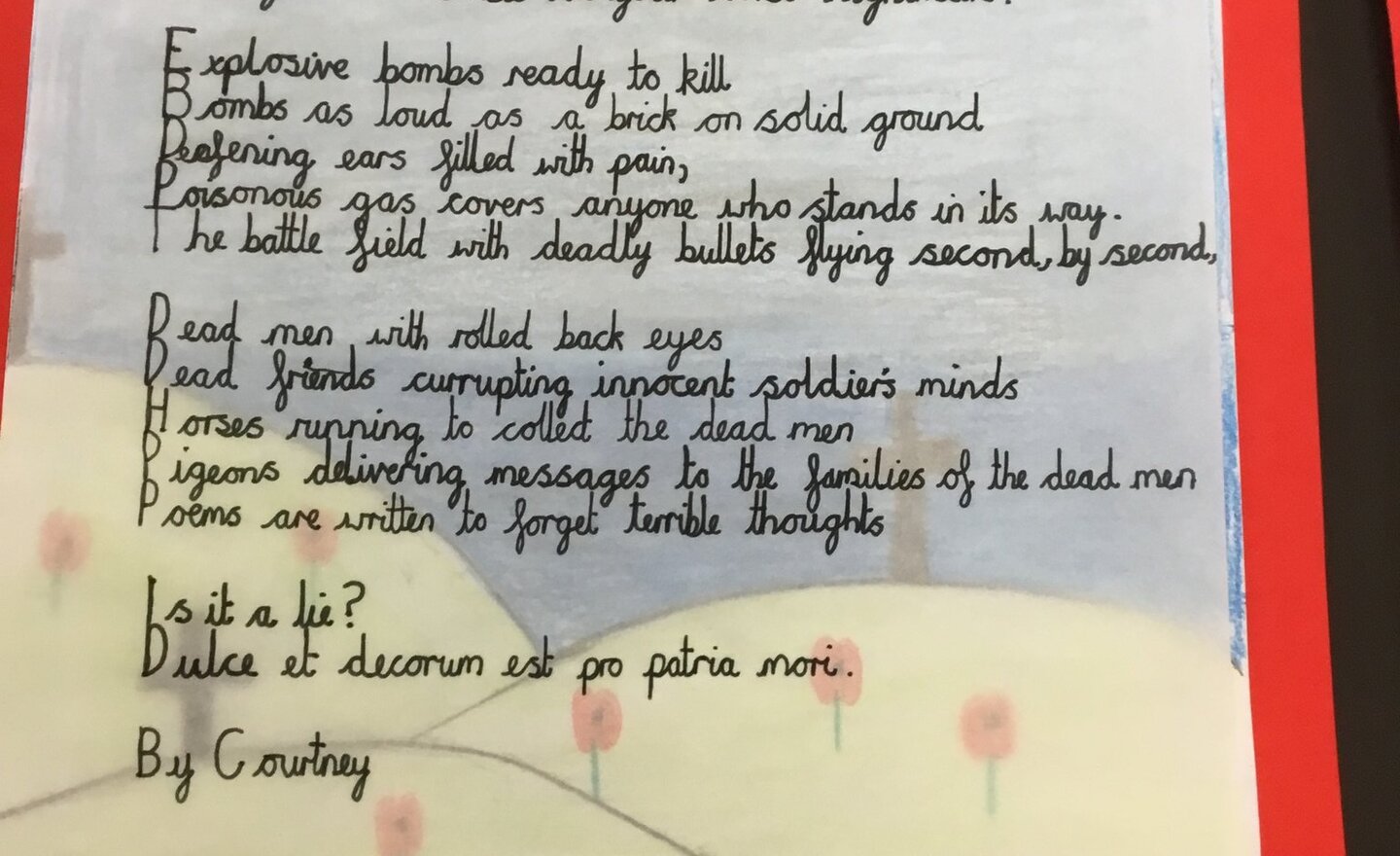 Image of Y6 War Poetry