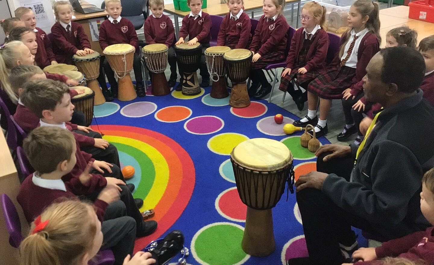 Image of African Drumming in Year 1