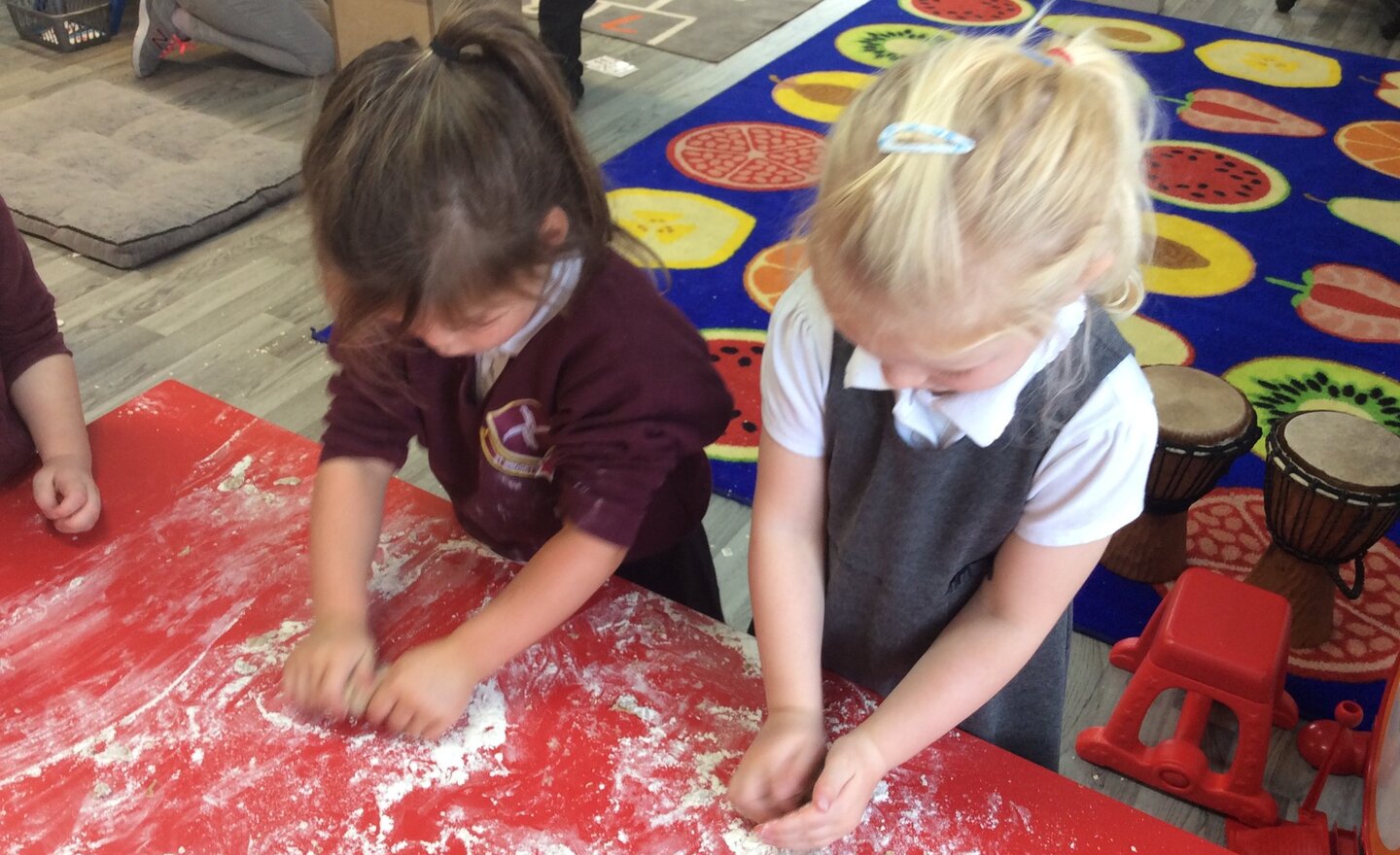 Image of Nursery making gingerbread men and ladies