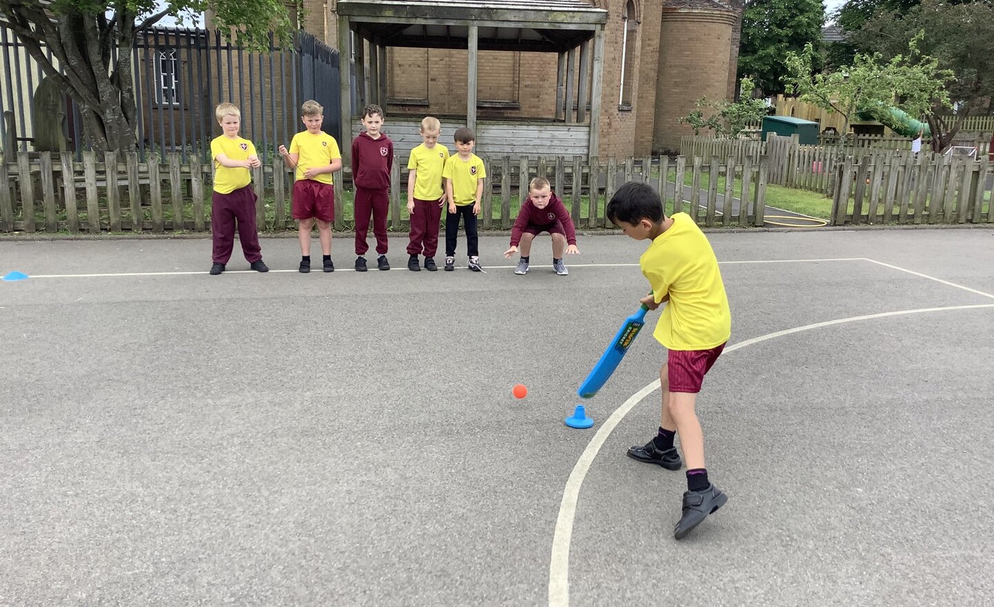 Image of Budding Year 2 cricketers