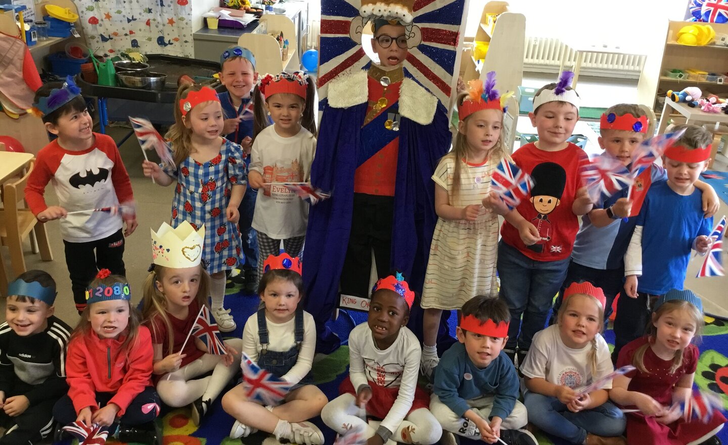 Image of Coronation celebrations in Reception 