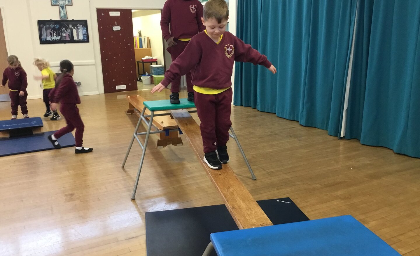 Image of Gymnastics with apparatus in Reception 