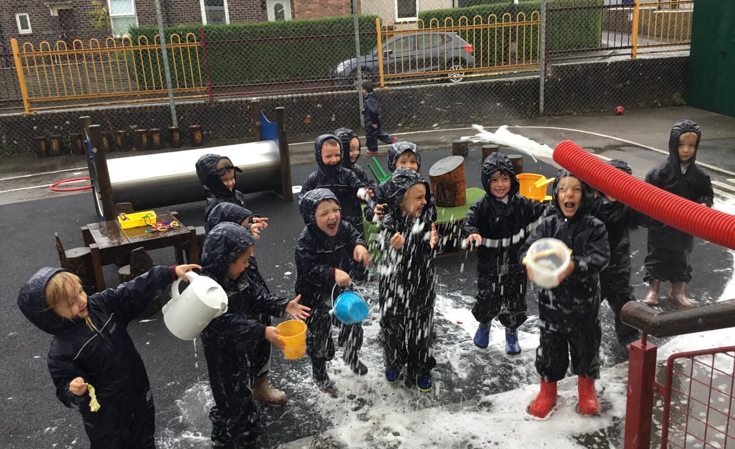 Image of Rainy fun in Reception