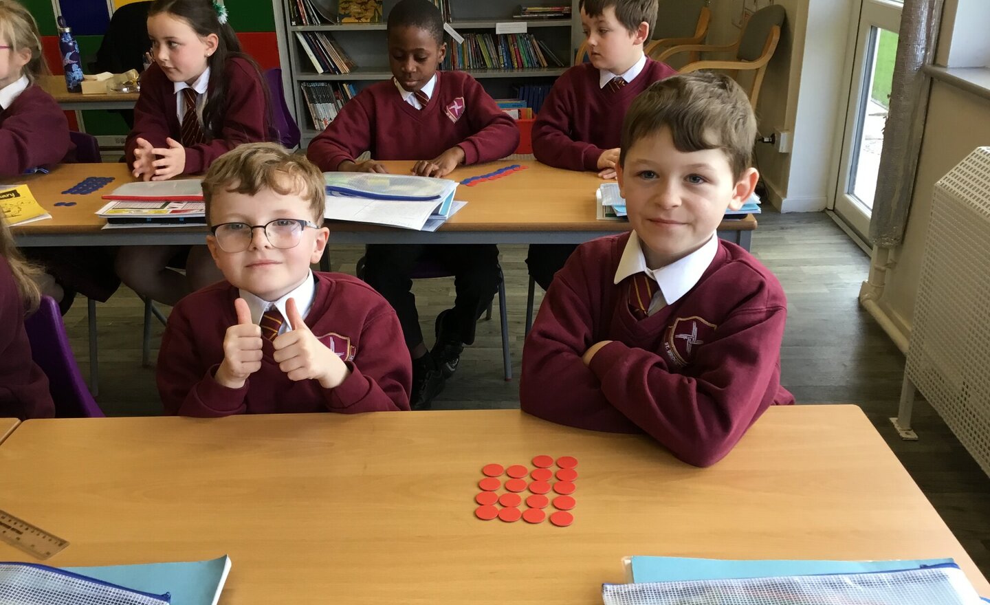 Image of Year 3 learn about multiplication using arrays.