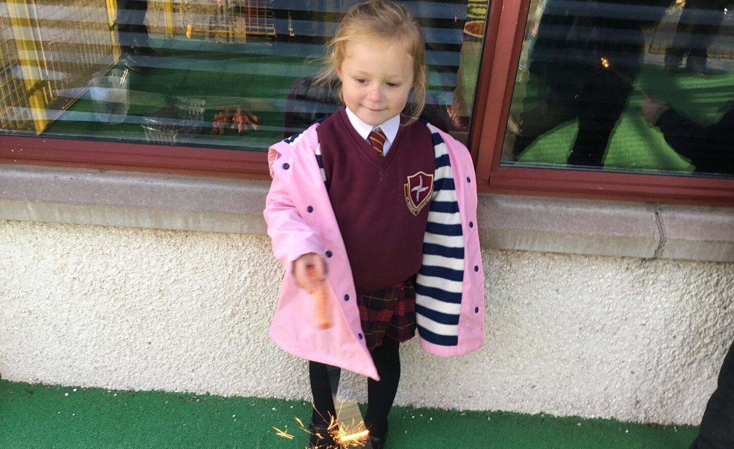 Image of Nursery and Reception celebrating Bonfire night 