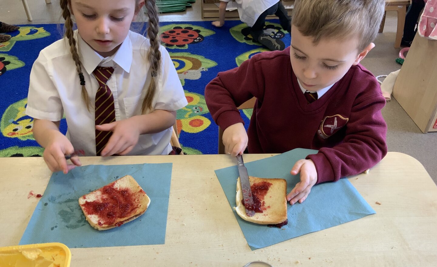 Image of Following instructions and making toast