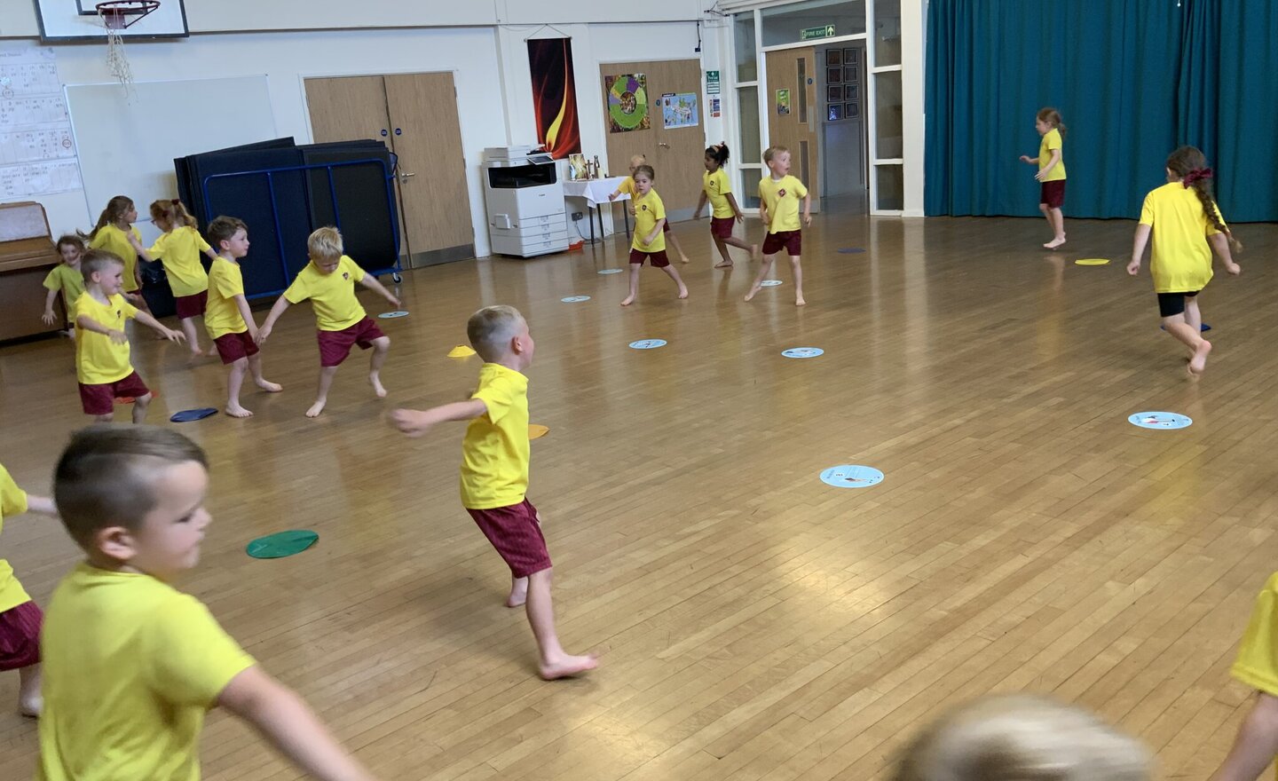 Image of The start of Reception’s gymnastics sessions 