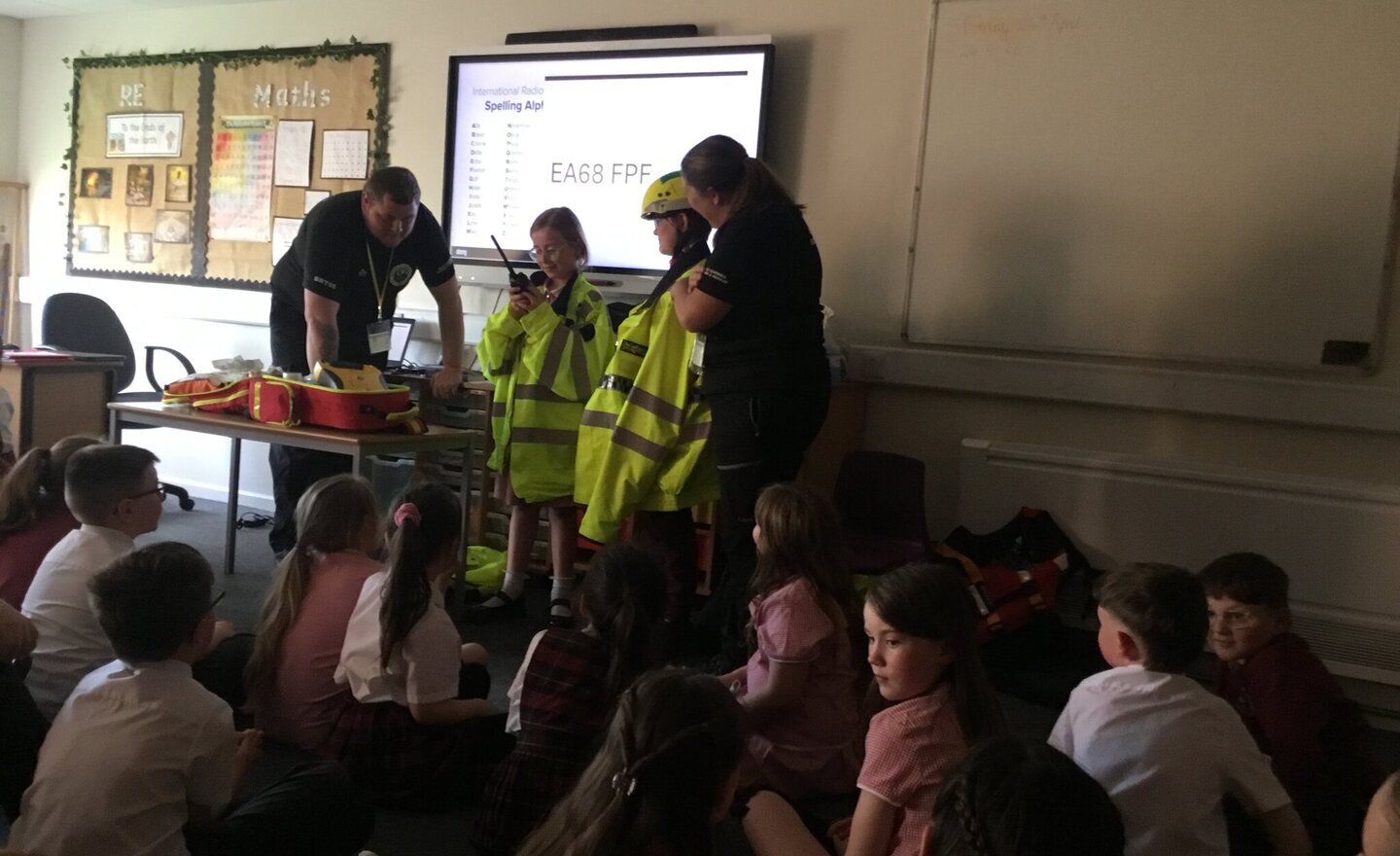 Image of Search and Rescue Team Visit School