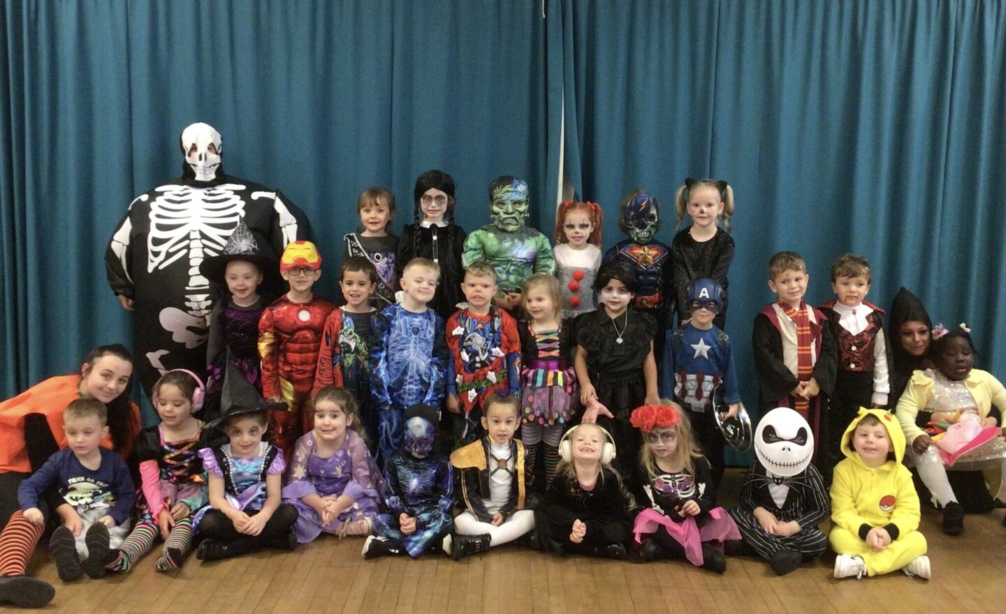 Image of Reception’s spooky dress up day