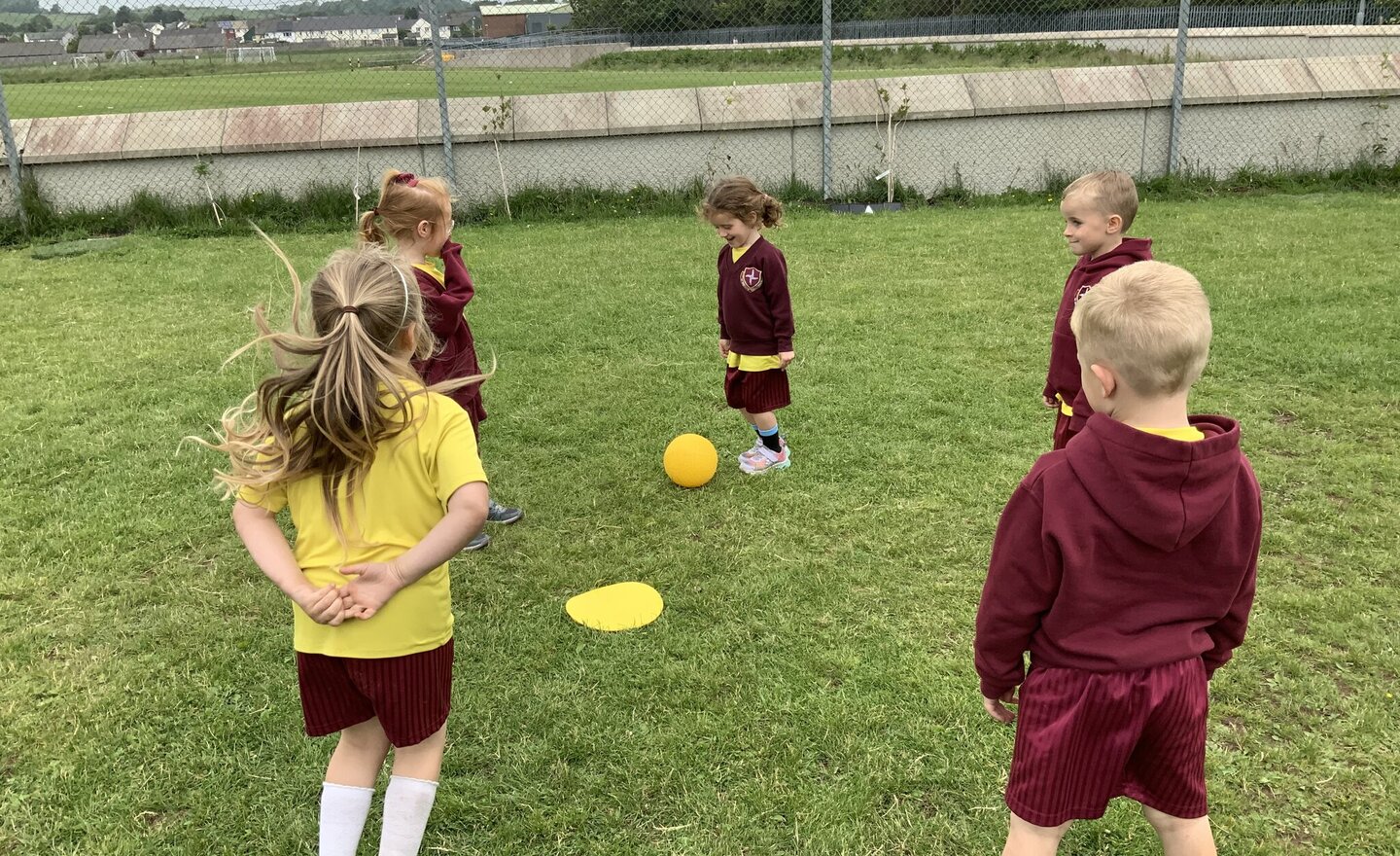 Image of Reception team games practise 