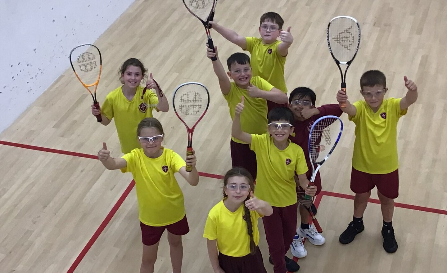Image of First trip to squash for Year 4