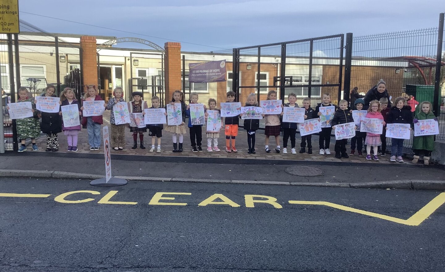 Image of Year 1 Supporting Kevin Singield’s 7 in 7 Challenge 2025