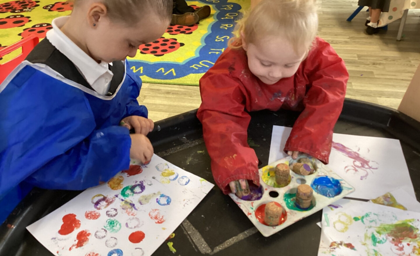 Image of Being creative in Nursery 