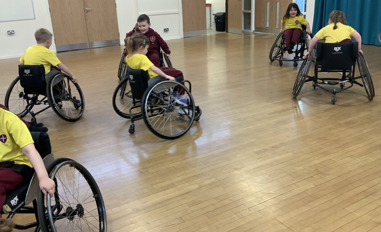 Image of Wheelchair basketball in Reception