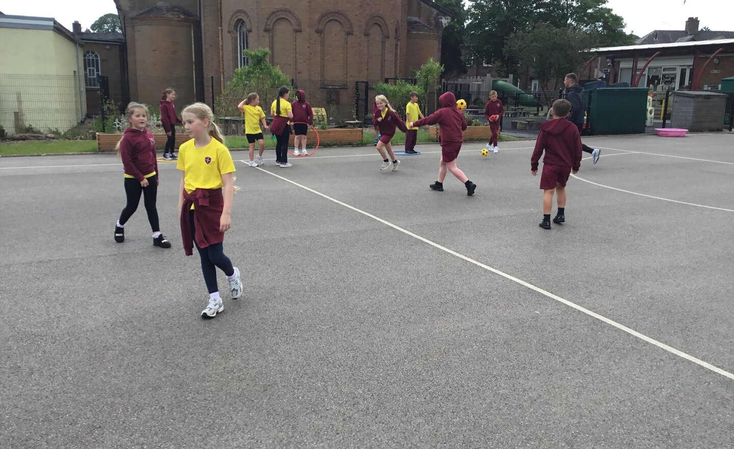 Image of Year 3 practice for Sports Day 2025