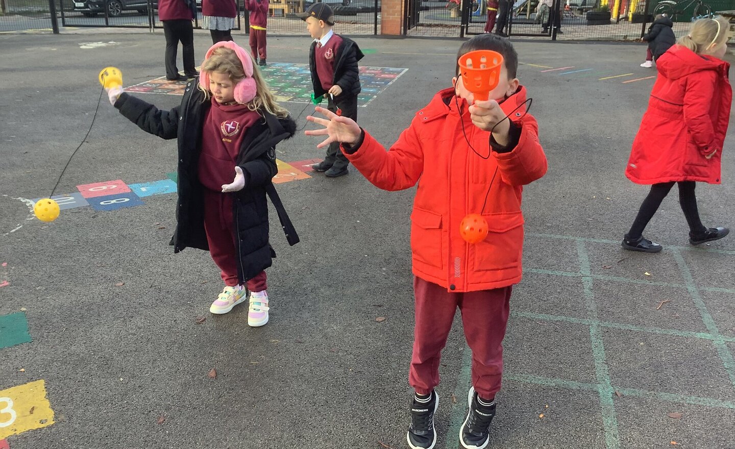 Image of Infants Using the New Playground Equipment