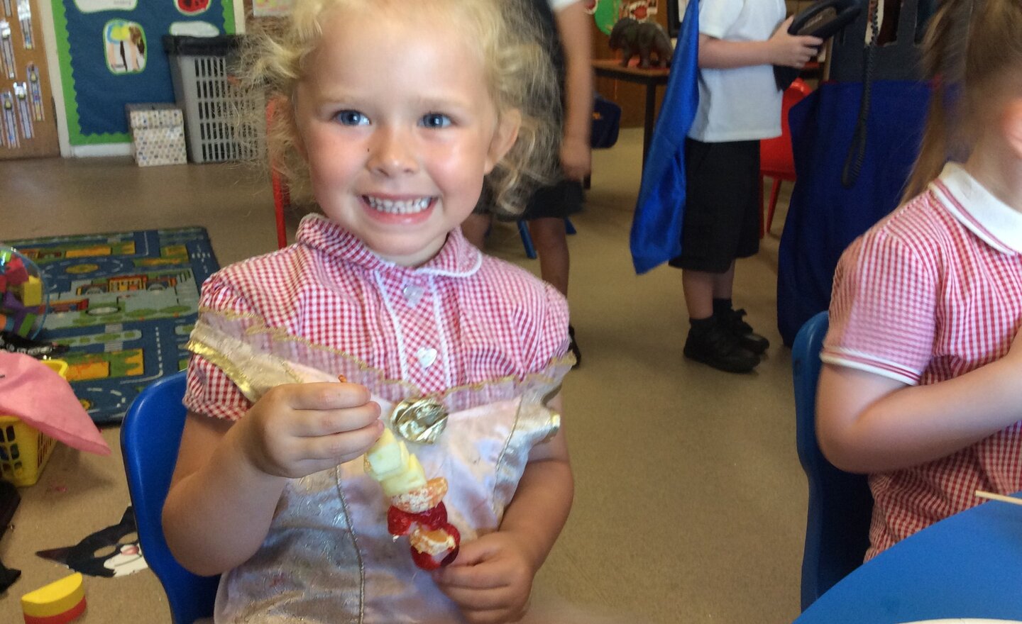 Image of Nursery's fruit kebabs